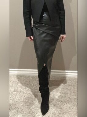 JASON WU Side Ruched Midi Skirt